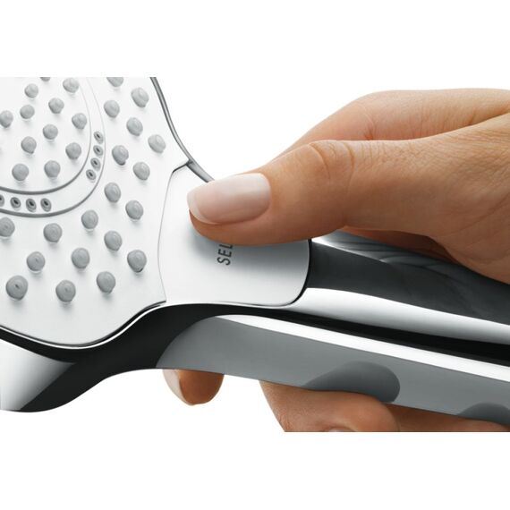 Hansgrohe Croma Select E Handduschbrause mit Kopf Chrom, Weiß
