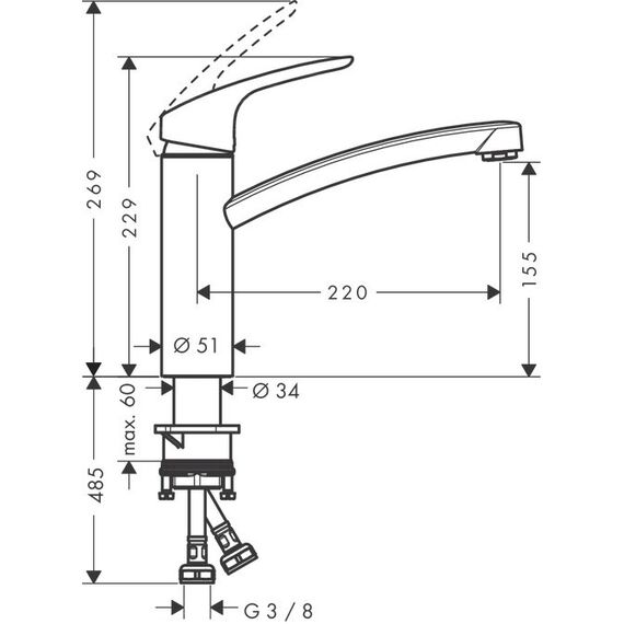 Hansgrohe Focus Edelstahl, 3 image