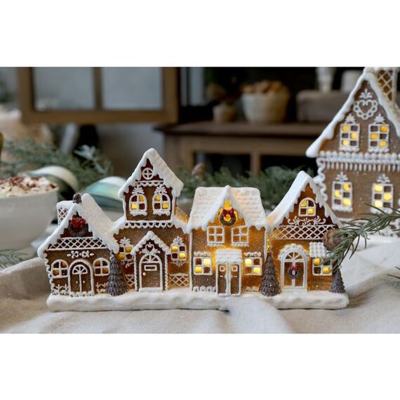 Chic Antique 52084620 Christbaumschmuck Haus-Weihnachtsschmuck Polyresin Mehrfarbig, Braun 1 Stück(e), 2 image