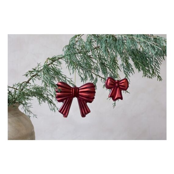 Chic Antique 52104833 Christbaumschmuck Bogen Glas, Eisen, Polyester Farbe Kirsche 1 Stück(e)