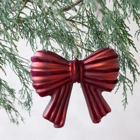 Chic Antique 52104833 Christbaumschmuck Bogen Glas, Eisen, Polyester Farbe Kirsche 1 Stück(e), 6 image