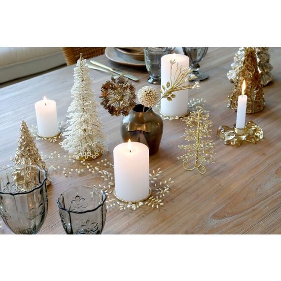 Chic Antique 52108019 Christbaumschmuck Weihnachtsbaumschmuck Glas, Messing, Eisen Weiß 1 Stück(e), 2 image