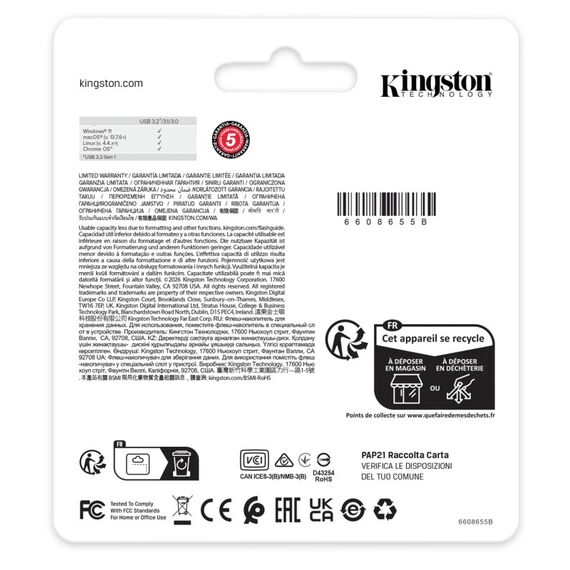 Kingston Technology DataTraveler 512GB ® Kyson 220 MB/s Metall USB 3.2 Gen 1, 5 image