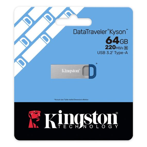 Kingston Technology DataTraveler 64GB ® Kyson 220 MB/s Metall USB 3.2 Gen 1, 3 image
