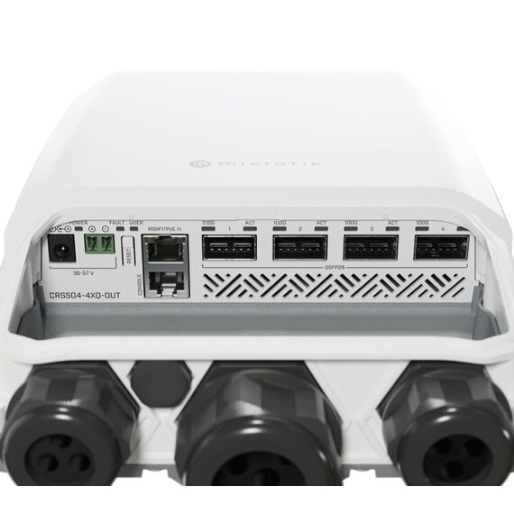 Mikrotik CRS504-4XQ-OUT Netzwerk-Switch Managed L3 Fast Ethernet (10/100) Power over Ethernet (PoE) 1U Weiß, 3 image
