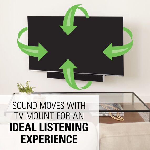 SANUS Soundbar Mount: Holds Up To 20 Lbs SASB1-B1 SASB1B1 Schwarz, 3 image