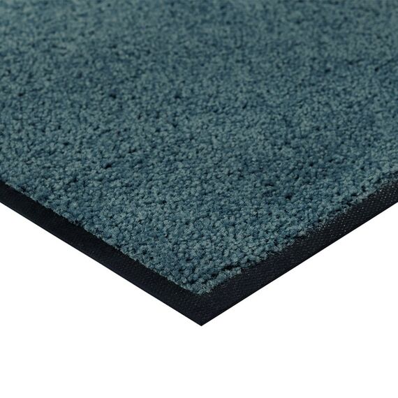 wash+dry Monocolour Denim Blue Dekorative Fußmatte Draußen, Drinnen Rechteckig Blau