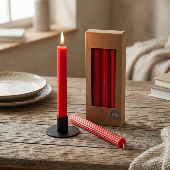 Boltze 2048492 Wachskerze Zylinder Rot 4 Stück(e)