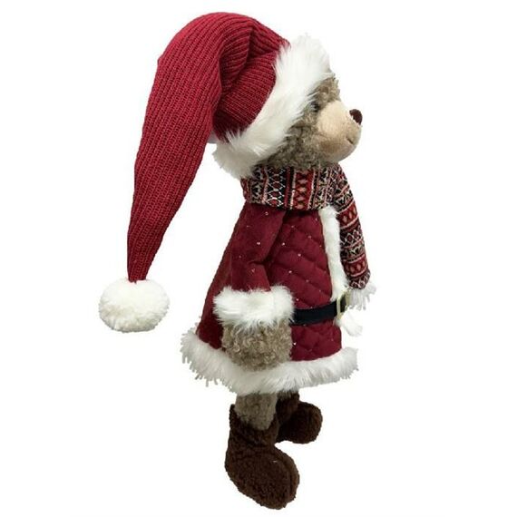 dameco 23154 Dekorative Statue & Figur Beige, Schwarz, Braun, Rot, Weiß Kunstfell, Strickwaren, Metall, Polyester