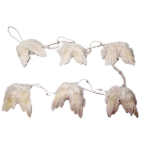 dameco 26006 Christbaumschmuck Tannengirlande Polyester, Polypropylen (PP), Feather Weiß 1 Stück(e), 5 image