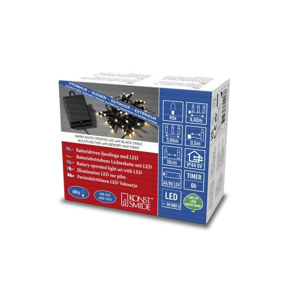 Konstsmide 3724-130 Beleuchtungsdekoration Leichte Dekorationskette 40 Glühbirne(n) LED 0,02 W