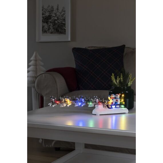 Konstsmide Snowmen in sledge Leichte Dekorationsfigur 10 Glühbirne(n) LED 0,6 W