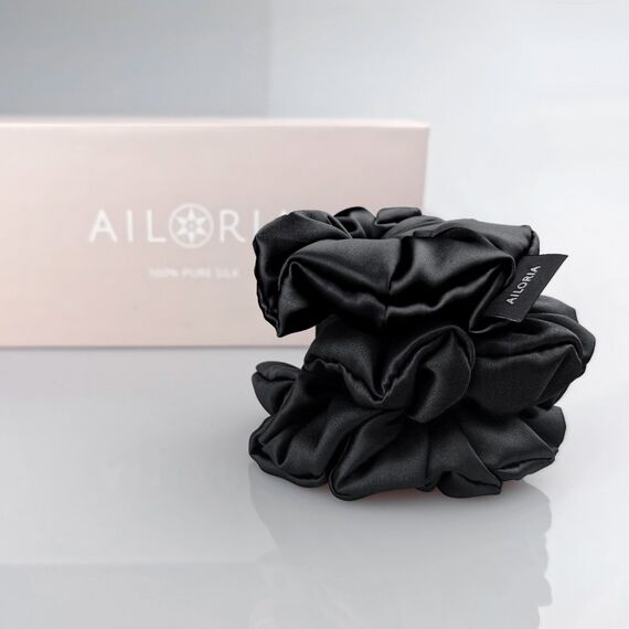 Ailoria DOUX Set 3 Scrunchies M aus Seide, 2 image