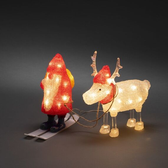 Konstsmide Acrylic Santa&Reindeer Leichte Dekorationsfigur 40 Glühbirne(n) LED 3,6 W G, 2 image