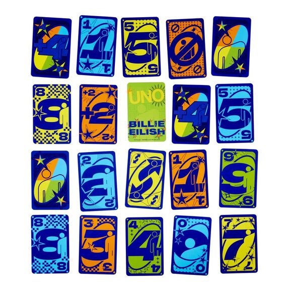 Mattel Games UNO Canvas Billie Eilish Kartenspiel, zum Sammeln für Kinder, Erwachsene und Familienabende, 3 image