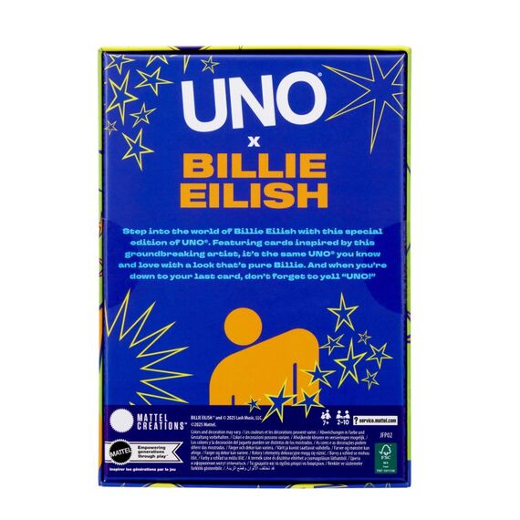 Mattel Games UNO Canvas Billie Eilish Kartenspiel, zum Sammeln für Kinder, Erwachsene und Familienabende, 4 image