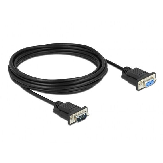 DeLOCK Seriell Kabel RS-232 D-Sub9 Stecker zu Buchse mit schmalem Steckergehäuse 5 m