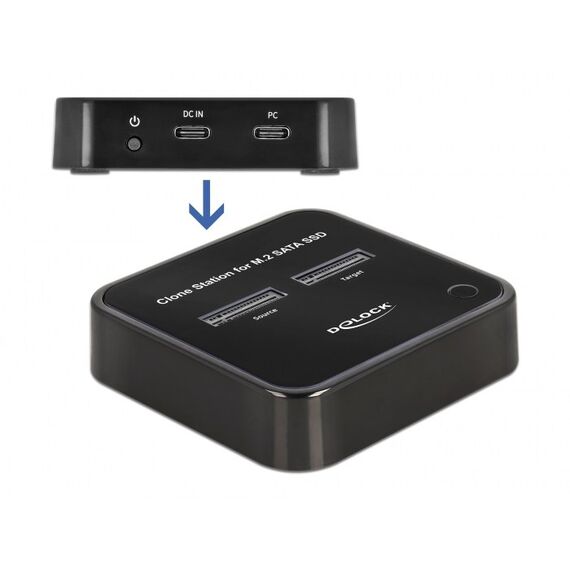 DeLOCK M.2 Dockingstation für 2 x M.2 SATA SSD mit Klon Funktion, 2 image