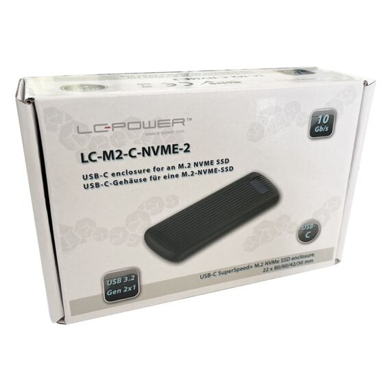 LC-Power LC-M2-C-NVME-2 Speicherlaufwerksgehäuse SSD-Gehäuse Schwarz M.2, 5 image