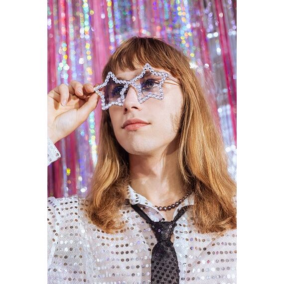 PartyDeco Brille Sternen Disco-Brille
