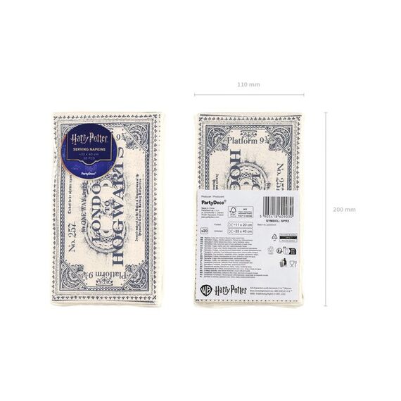 PartyDeco SPR2 Papierserviette Papier Beige 20 Stück(e)