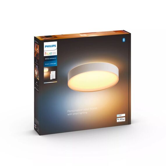 Philips Hue White ambience Enrave Deckenleuchte L weiß + Dimmschalter, 2 image