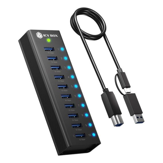 ICY BOX Club Hub 6110 (10-Port, 10Gbps USB), 2 image