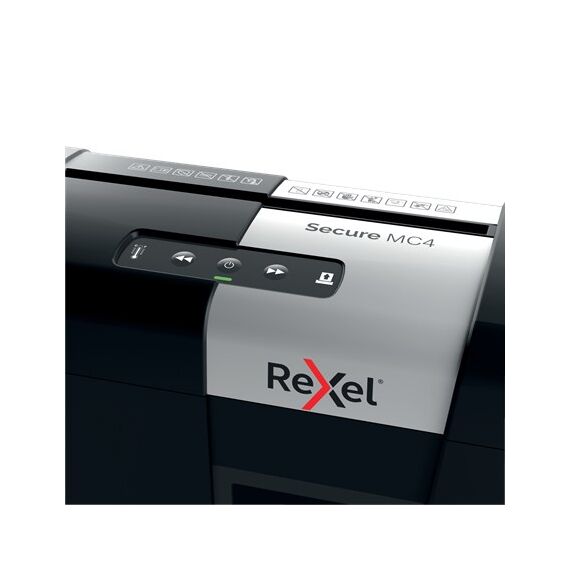 Rexel Secure MC4 Aktenvernichter Mikrogeschnittene Zerkleinerung 55 dB Schwarz, Silber, 4 image