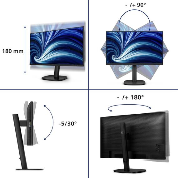 Philips 3000 series 24B2U3301D/00 Computerbildschirm 61,2 cm (24.1") 1920 x 1200 Pixel WUXGA LCD Schwarz, 3 image