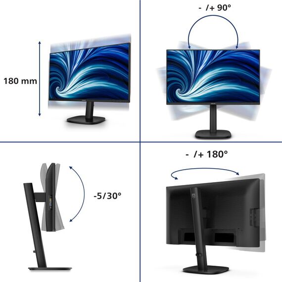 Philips 3000 series 24B2N3200D/00 Computerbildschirm 61,2 cm (24.1") 1920 x 1200 Pixel WUXGA LCD Schwarz, 3 image