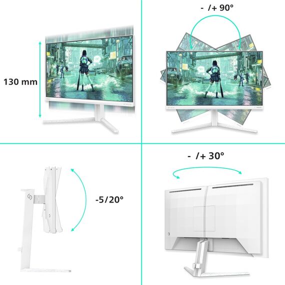 Philips Evnia 3000 24M2N3201P/00 Computerbildschirm 60,5 cm (23.8") 1920 x 1080 Pixel Full HD LCD Weiß, 3 image