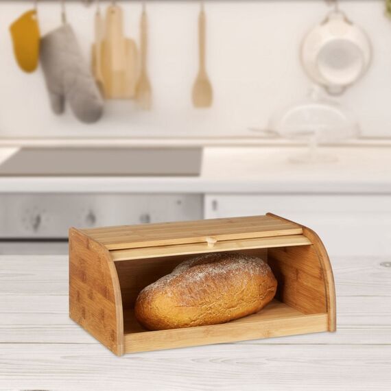 Relaxdays 4052025166564 Brotkasten Rechteckig Holz Bambus, 2 image