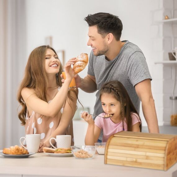 Relaxdays 4052025166564 Brotkasten Rechteckig Holz Bambus, 3 image