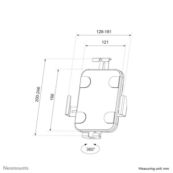 Neomounts WL15-625WH1 Tablet-Wandhalterung 7.9-11" - abschließbar - universal, Farbe: Weiß, 11 image