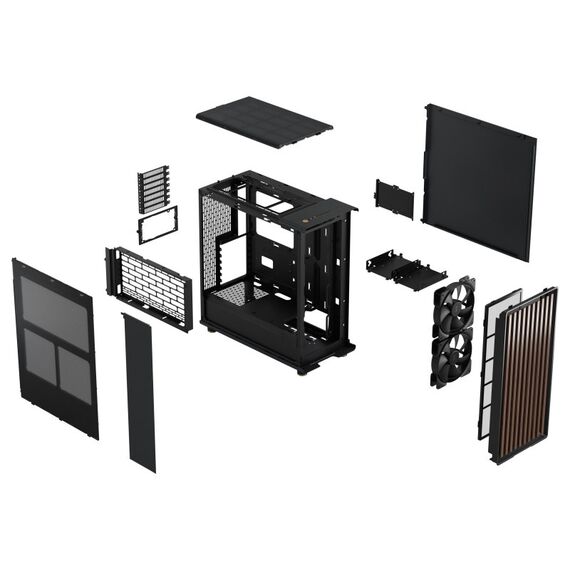 Fractal Design North Midi Tower Schwarz, Farbe: Schwarz, 6 image