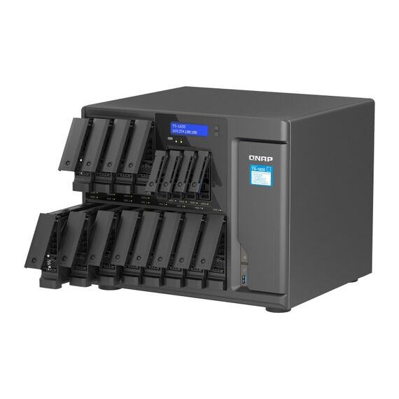 QNAP TS-1655 NAS Tower Intel Atom® C5125 8 GB DDR4 0 TB QNAP Turbo System Schwarz