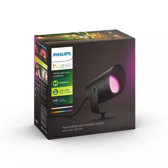 Philips Hue White and Color ambiance Lily XL Outdoor Spot Erweiterung schwarz, 8 image