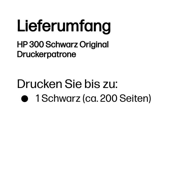 HP 300 Schwarz Original Druckerpatrone, 3 image