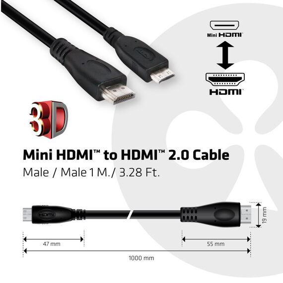 CLUB3D Mini HDMI™ to HDMI™ 2.0 4K60Hz Kabel 1Meter, 3 image