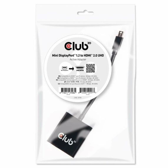 CLUB3D Mini DisplayPort 1.2 auf HDMI 2.0 UHD Aktiver Adapter, 2 image