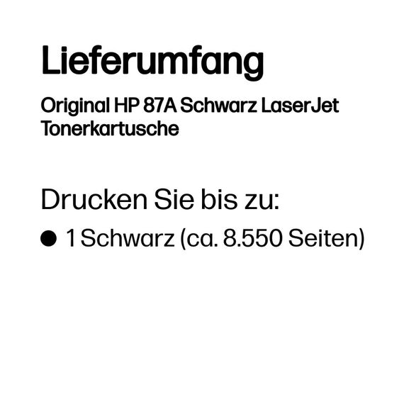 HP Original 87A Schwarz LaserJet Tonerkartusche, 3 image
