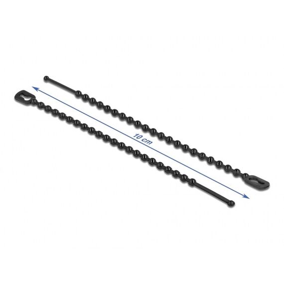 DeLOCK Blitzbinder wiederverwendbar L 100 x B 2,4 mm schwarz 100 Stück