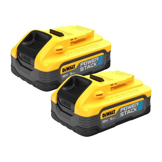 DeWALT Akku-Set Powerstack 18 Volt / 5,0Ah, 2 Stück
