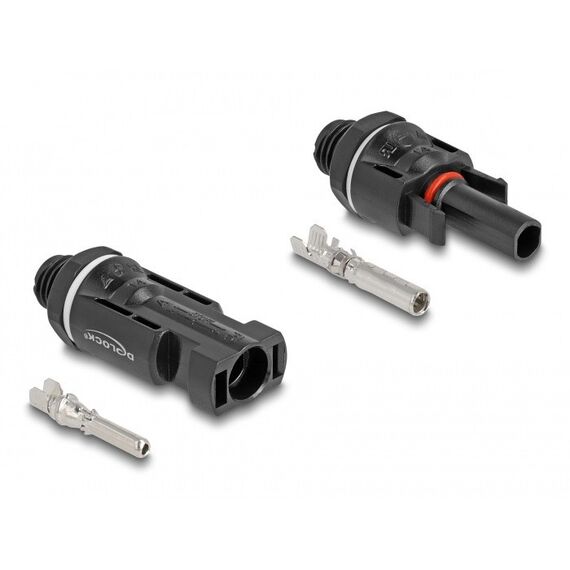 DeLOCK DL4 Solar Konnektoren zum Crimpen, Stecker und Buchse, schwarz 2 Stück, 2 image