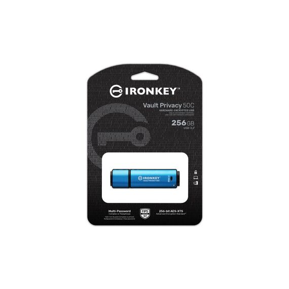 Kingston Technology IronKey 256GB USB-C Vault Privacy 50C AES-256 verschlüsselter, FIPS 197, Kapazität: 256 GB, 2 image