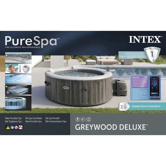 Intex PureSpa Greywood Deluxe 795 l 4 Person(en) Rund Grau, 10 image