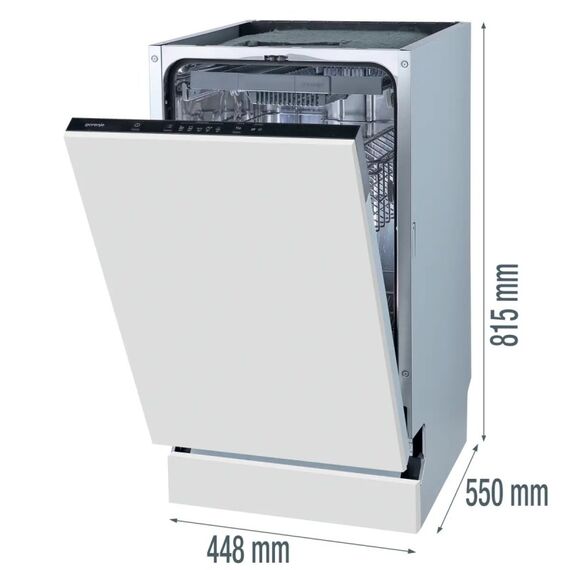 Gorenje GV520E10 Vollintegrierbarer Geschirrspüler 45 cm, 2 image