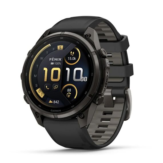 Garmin fēnix 9 Pro 3,56 cm (1.4") AMOLED 47 mm Digital 454 x 454 Pixel Touchscreen 4G Schwarz WLAN GPS