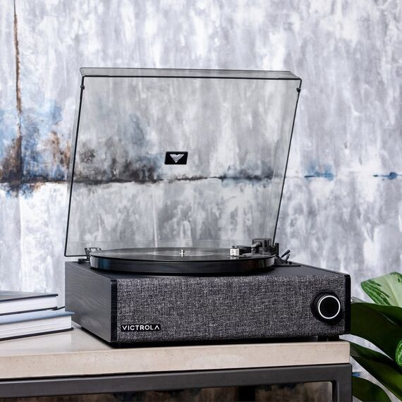 Victrola Eastwood LP Audio-Plattenspieler mit Riemenantrieb Schwarz, Farbe: Schwarz, 7 image