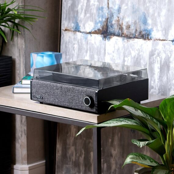 Victrola Eastwood LP Audio-Plattenspieler mit Riemenantrieb Schwarz, Farbe: Schwarz, 8 image